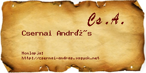 Csernai András névjegykártya