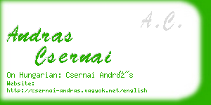 andras csernai business card